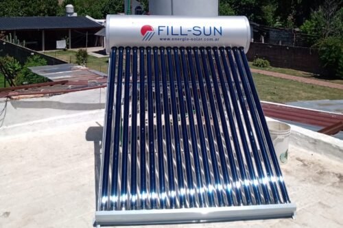Instalacion de termotanque solar castelarfillsun energia Termotanque Solar 200 Litros Heat Pipe – Ideal para 4 Personas