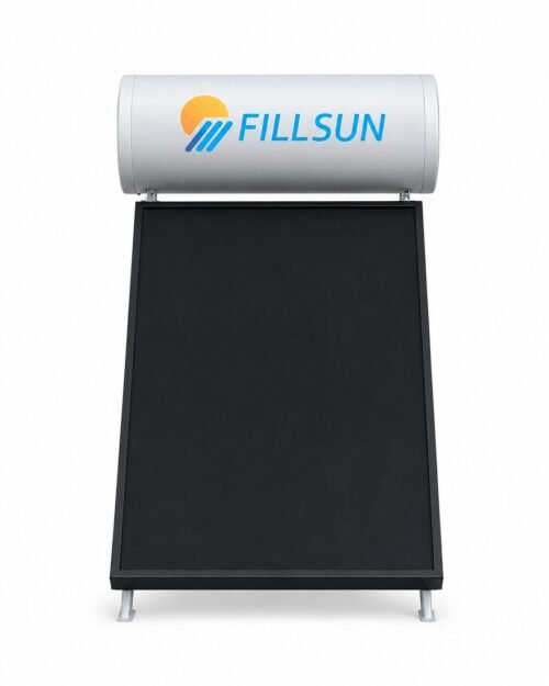 Termotanque-solar-fillsun-placa-plana-frente Termotanque Solar 200 Litros de Placa Plana – Ideal para 4 Personas